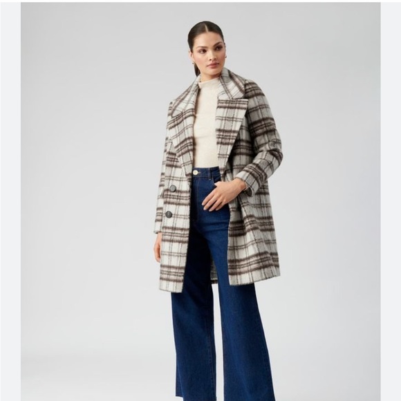 Ever New Mellisa Check wool Coat - Picture 2 of 8